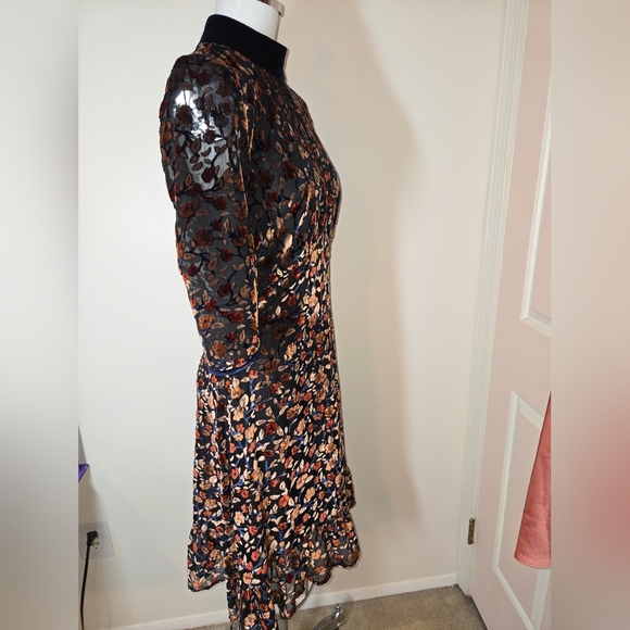 MELLARIS / Floral Long Sleeve Dress / Size 8 - Picture 4 of 5